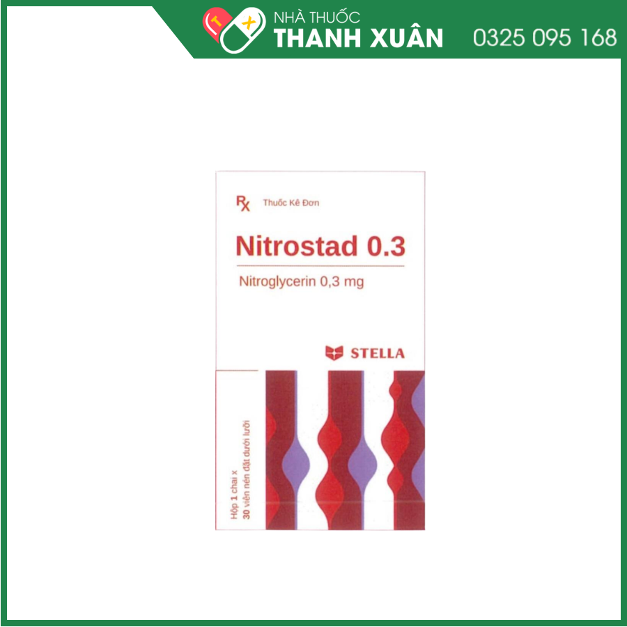 Nitrostad 0.3 điều trị cơn đau thắt ngực